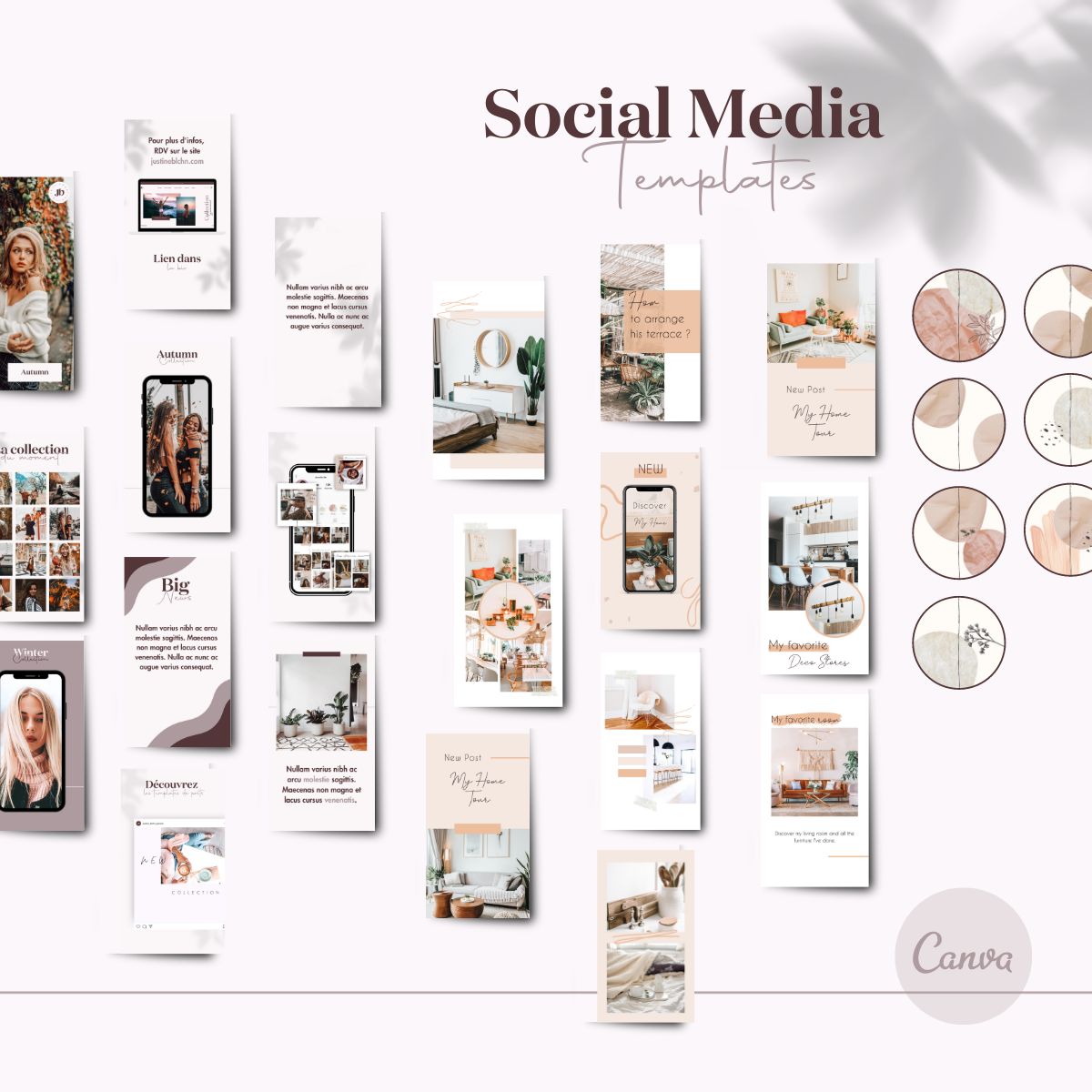 Collections Social Media Templates - Stories, posts, covers de stories, ....