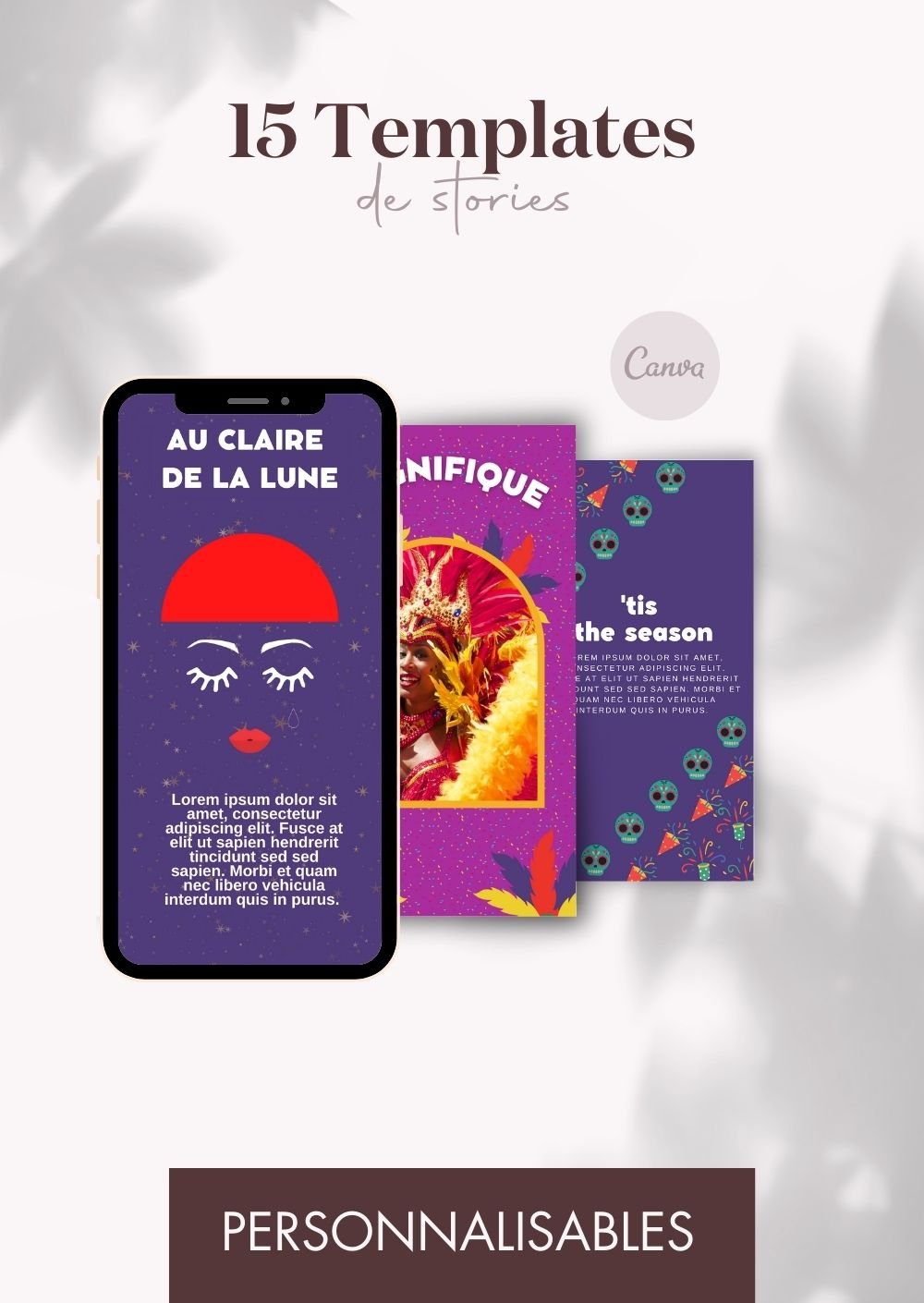15 Templates de Stories/Pins - Carnaval - Creative Kits