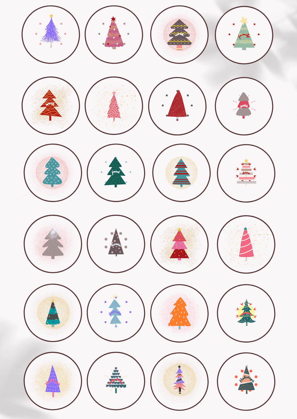 25 Covers de stories &quot;Christmas Trees party&quot; - Collection Snow - Creative Kits