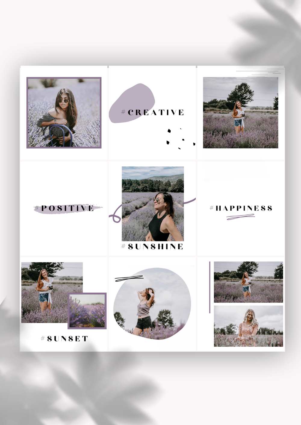 9 Templates de Posts - Lavender - Creative Kits